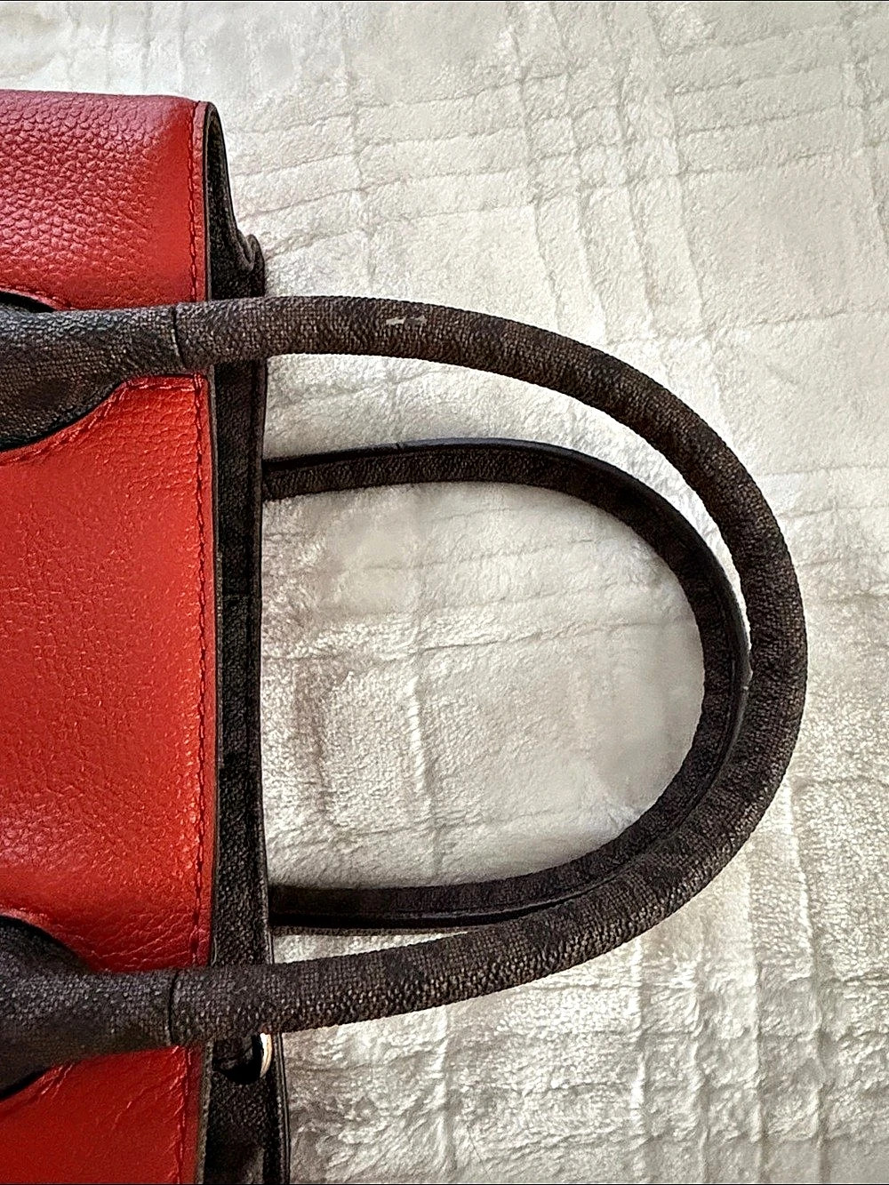 Michael Kors Color Block Tote in Orange & Brown Like New - Picture 4 of 5
